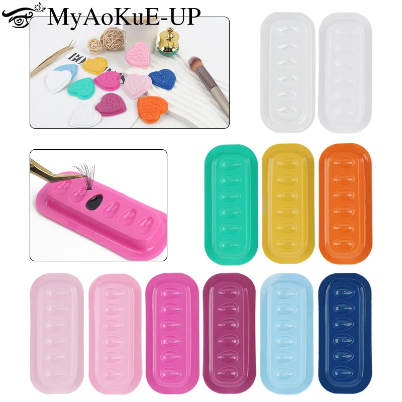 Eyelash Glue Holder Gasket Pads Pallet, Lash Extensão Adhesive Stand Palette, Paper Base, Strip Shaped Pad, Maquiagem Tool, 100pcs