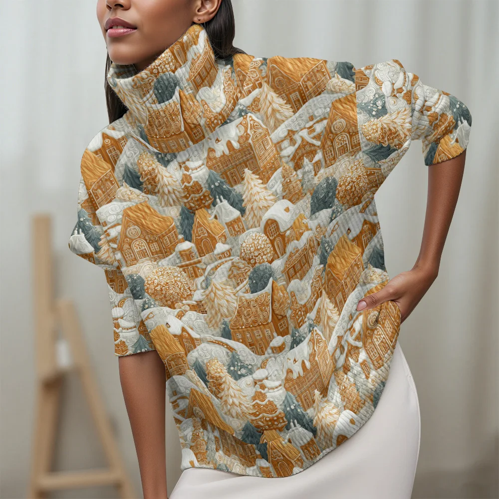 

Christmas clothing 2025 New Women's Turtleneck sweater Festival party Long-sleeved sweater