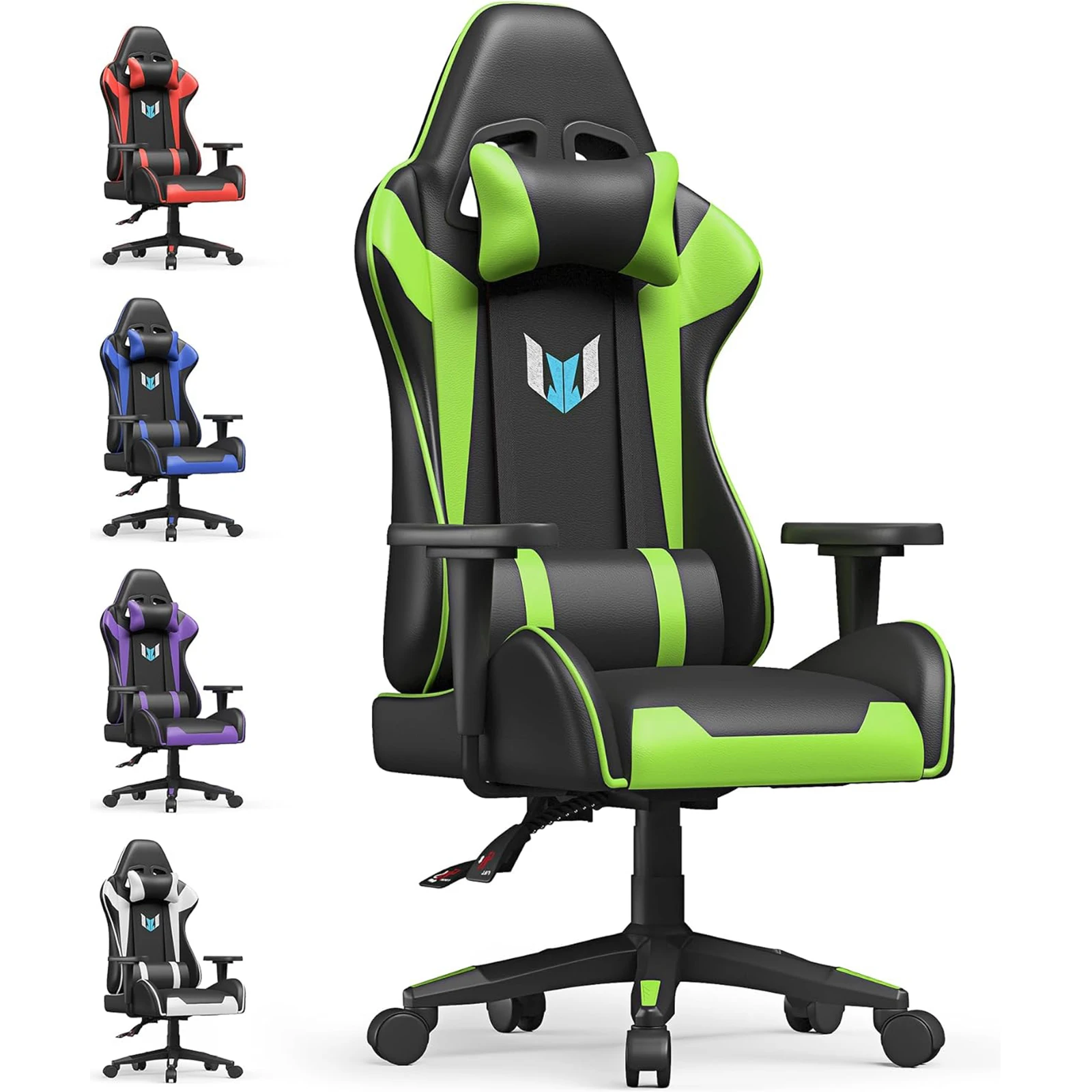 Computer Chair Office Ergonomic Gamer Chair Black PU Leather Gaming Chairs Mobile Armchair Relaxing Backrest Reclining Wheels