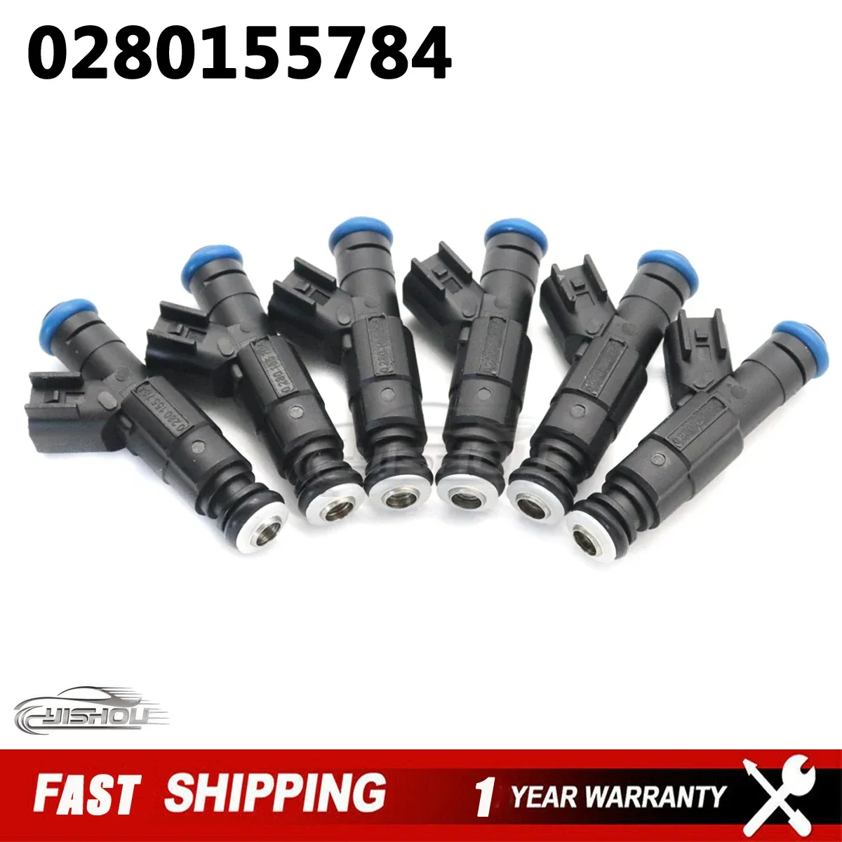 Car Fuel Injectors Nozzle 6PCS 0280155784 for Jeep Cherokee Grand Cherokee Wrangler 1999-2004 FJ454 280155784