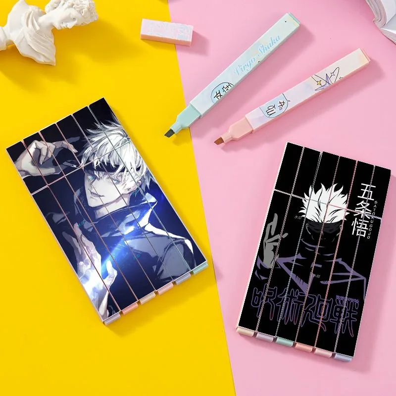 Jujutsu Kaisen Satoru Gojo Marker Anime Peripherals Cute Cartoon Stationery Kawaii Highlighter Birthday Goods Gift for Friends