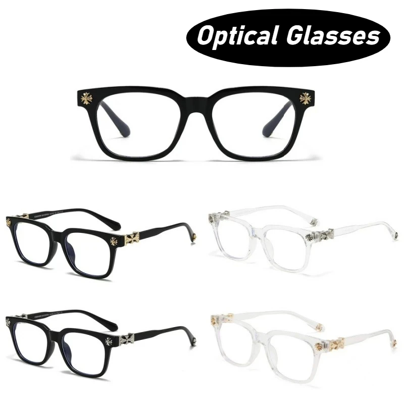

Men Women Fashion New Retro Full Frame Optical Glasses Neutral Personalized Large Frame HD Anti-blue Light Optical Glasses