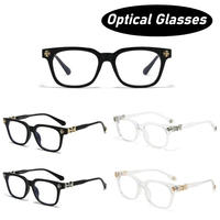 Men Women Fashion New Retro Full Frame Optical Glasses Neutral Personalized Large Frame HD Anti-blue Light Optical Glasses