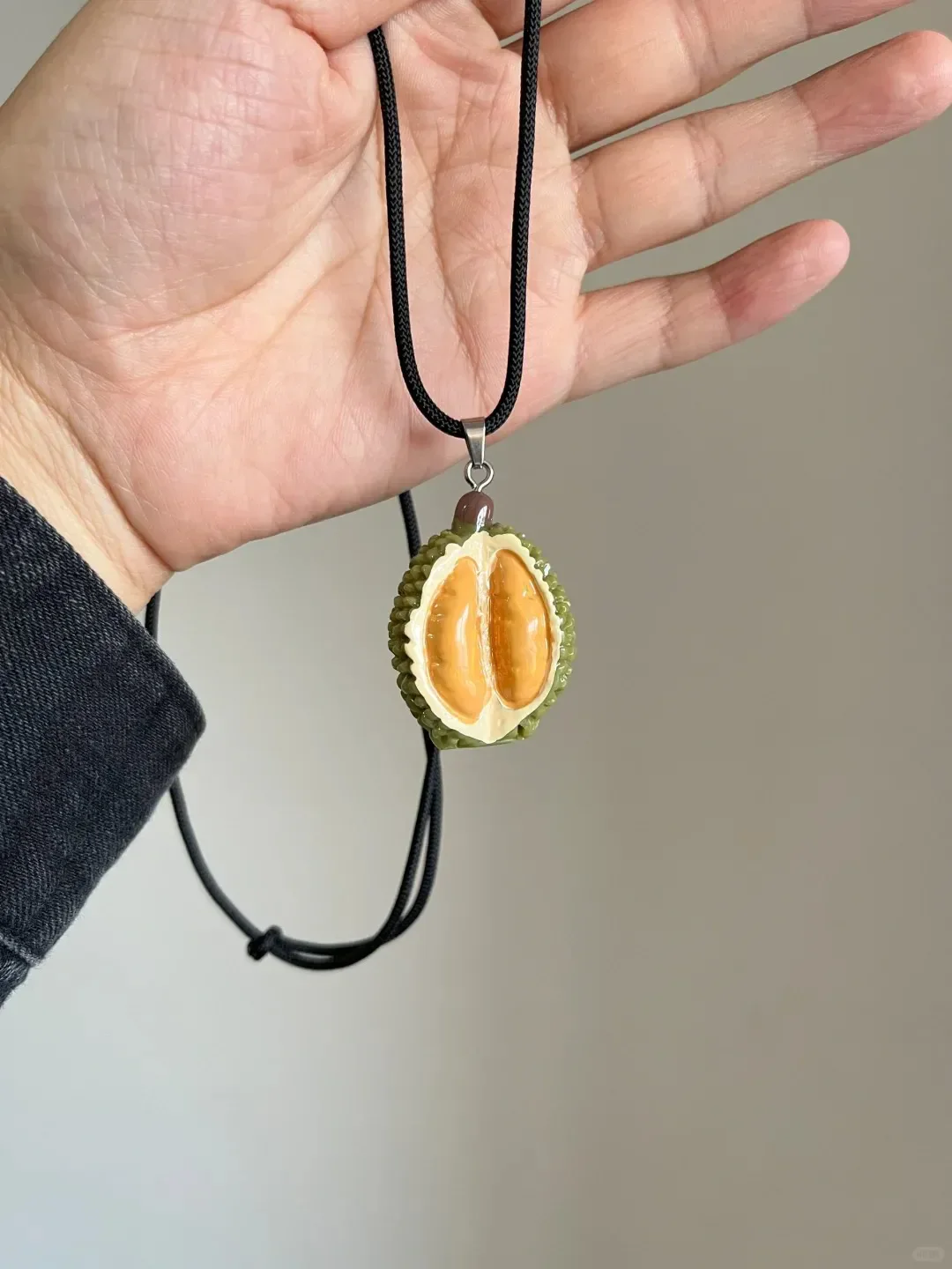 Drip Oil Enamel Fruit Series Open Durian Necklace UNISEX Casual Versatile Daily Versatile Funny Cute Fashion Jewelry Necklace