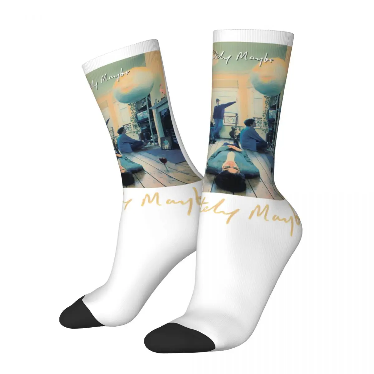 Happy Funny Male Men Socks Harajuku Definitely Maybe Rock Band British Music Sock Polyester O-Oasis Sport Women Socks Spring