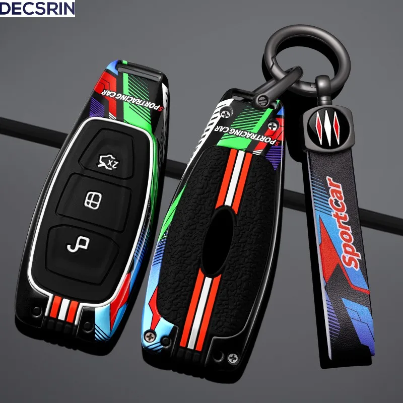 Zink-legierung Auto Schlüssel Fall Abdeckung Schutzhülle Fob für Ford Mondeo Focus Fiesta Kuga C-Max S-Max MK3 Auto Innen Zubehör