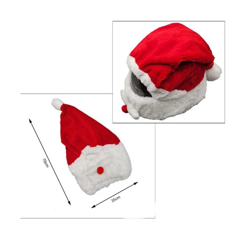 Christmas Santa Claus Helmet Cover Hat for Motorcycle Helmet Happy New Year Party Supplies Xmas Cosplay Accessoories