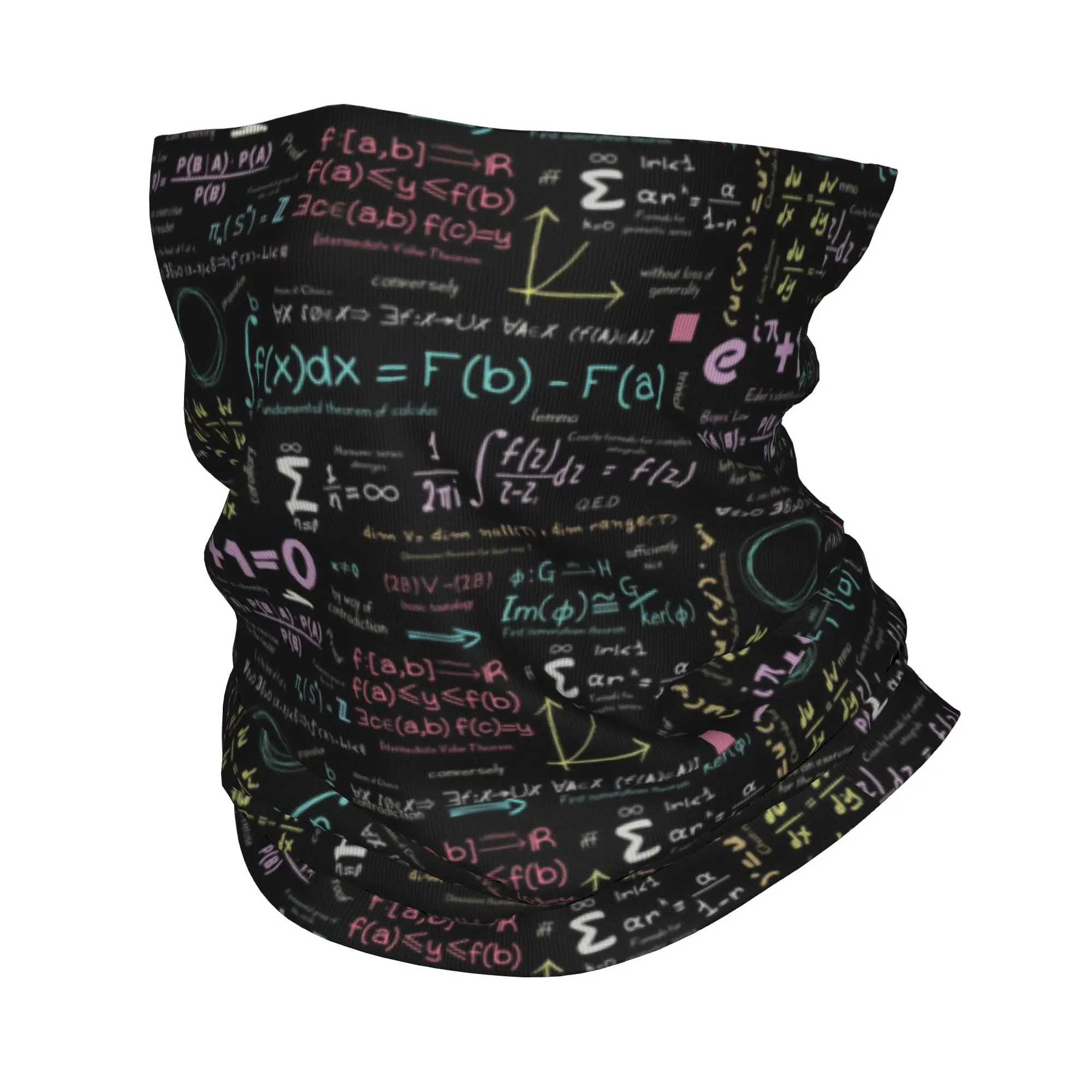 Custom Pure Math Nerd Bandana Neck Gaiter UV Protection Face Scarf Cover Women Men Physics Science Headband Tube Balaclava