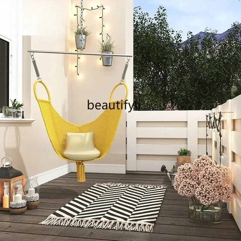 

yj21 Designer indoor hanging chair swing household balcony hanging basket light luxury hanging chair living room