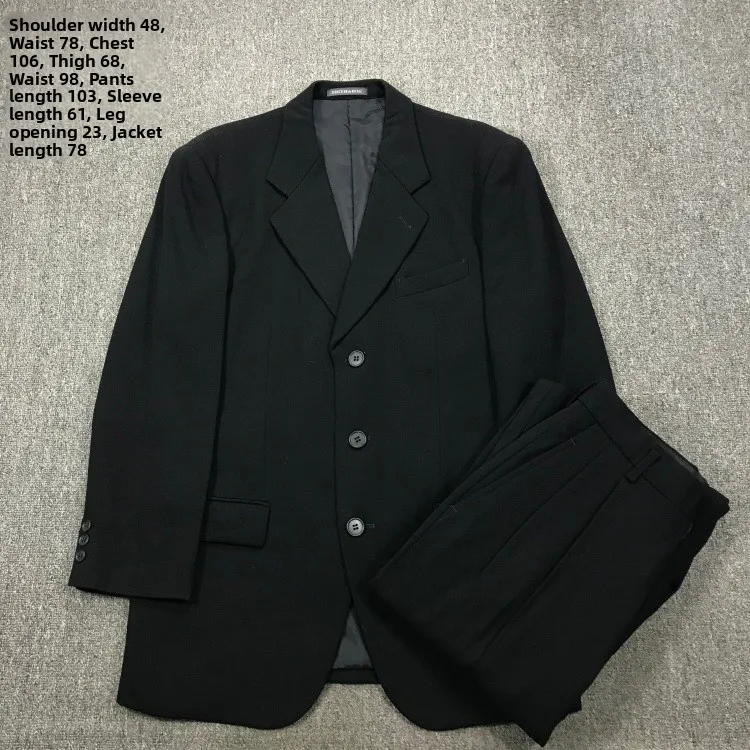 

Винтажный шерстяной повседневный мужской костюм в стиле ретро для свадьбы, осенне-зимний смокинг с двумя пуговицами и отложным воротником