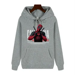 Marvel Deadpool personality print Autumn/Winter comfortable soft thickened men's high quality casual fashion warm street hoodie