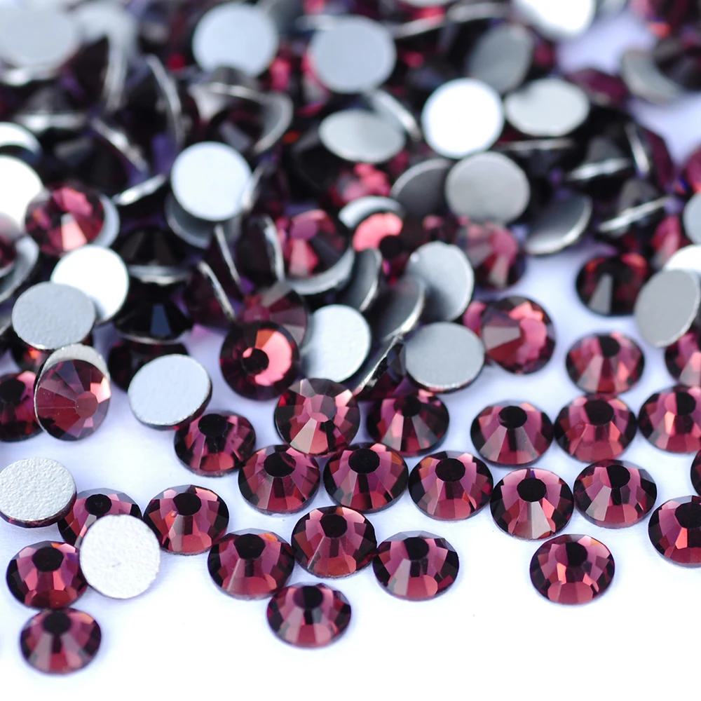 PUBRILEX Crystal Glass Flatback Rhinestones 2058 NO Hotfix Strass DIY Rhinestone Nail Art Craft Garment Dress Decoration