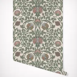 Green Medicine And Herbal Wallpaper,Beige Design Wall Mural,Retro Style Mural For Wall Art Decor,Peel And Stick Or Traditional