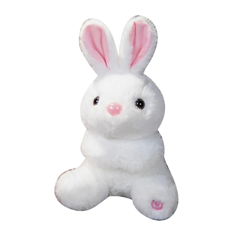 Stuffed Rabbit Figure Toy Christmas Gift Hugging Rabbit for Kids Teenagers