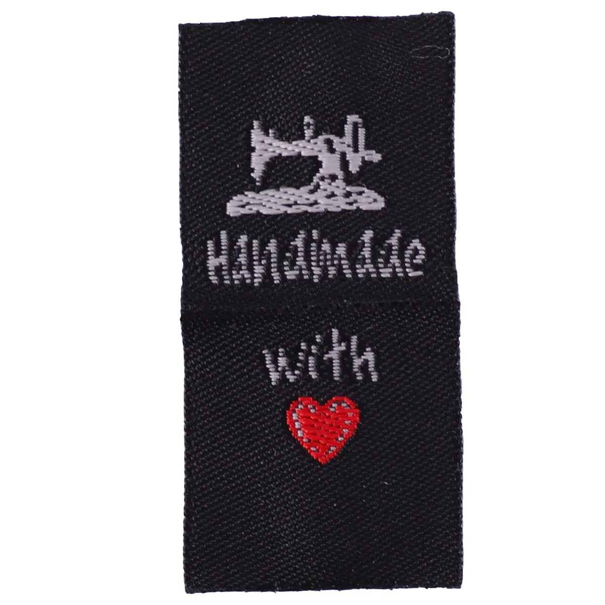 

100Pcs Handmade Cloth Labels Sewing Labels for Clothing Accessories Crafts Knitwear Sewn Projects Black Soft Colorfast