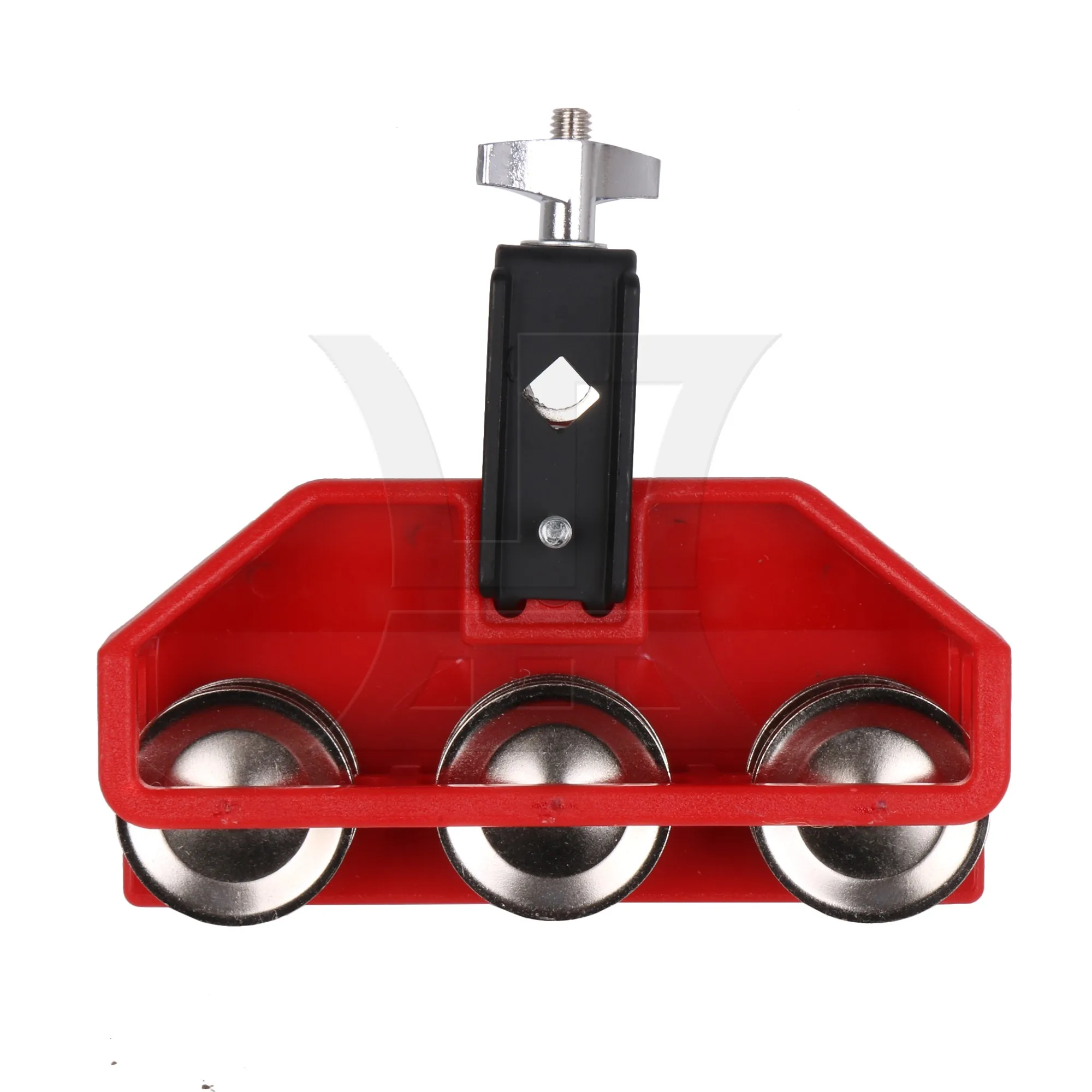 

Yibuy 1pc Drum Tambourine with Silver Bells High-quality Plastic Stainless Steel Material Red