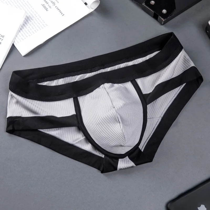 Fashion Sexy Briefs Mens Underwear Calzoncillos Homme Slip Male Double Layer Penis Pouch Panties Ropa Interior Hombre Underpants