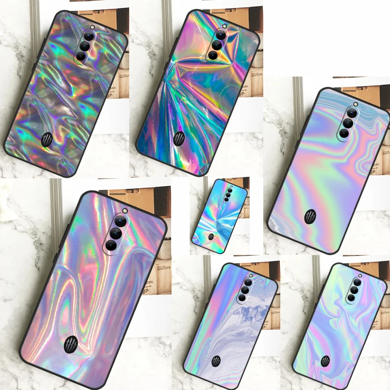 Rainbow Holographic Iridescence Case For ZTE Nubia Red Magic 9 Pro Plus RedMagic 8 8S Pro Plus 6 7 6S 7S Pro 5G 5S 6R Cover