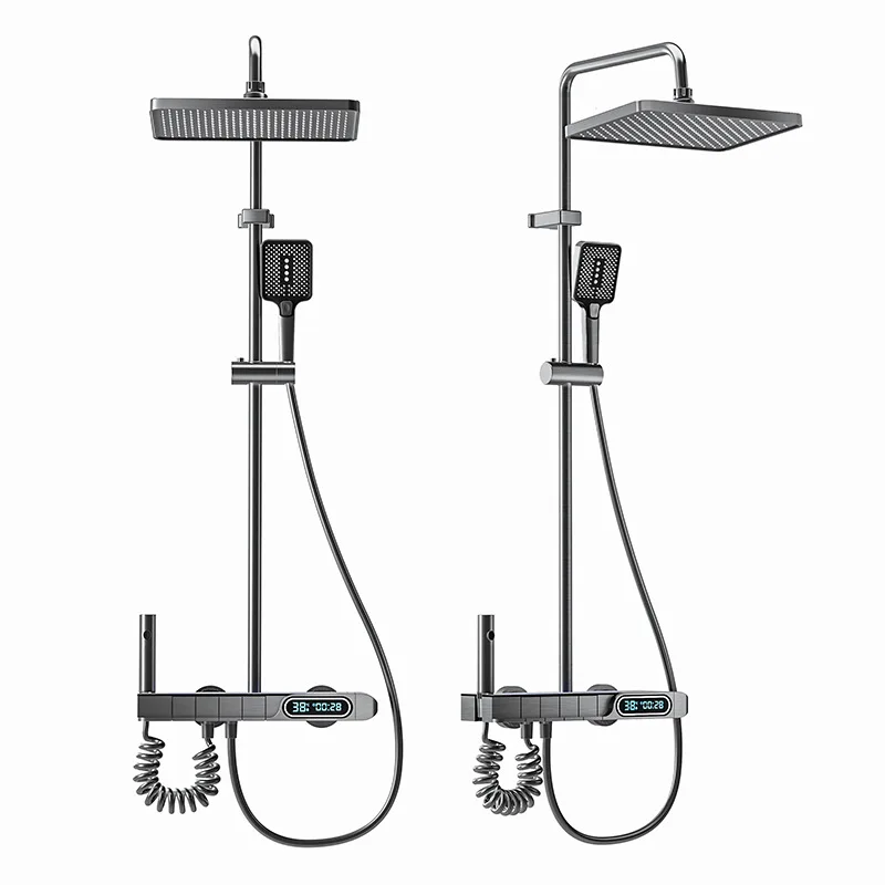 

Shower set, household, toilet, gun ash, shower, bathroom, digital display