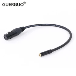 XLR Female to 1/8 Female Adapter Microphone Cable,Balanced Mini-Jack(3.5mm) Stereo TRS to XLR Female Transforming Cord Converter