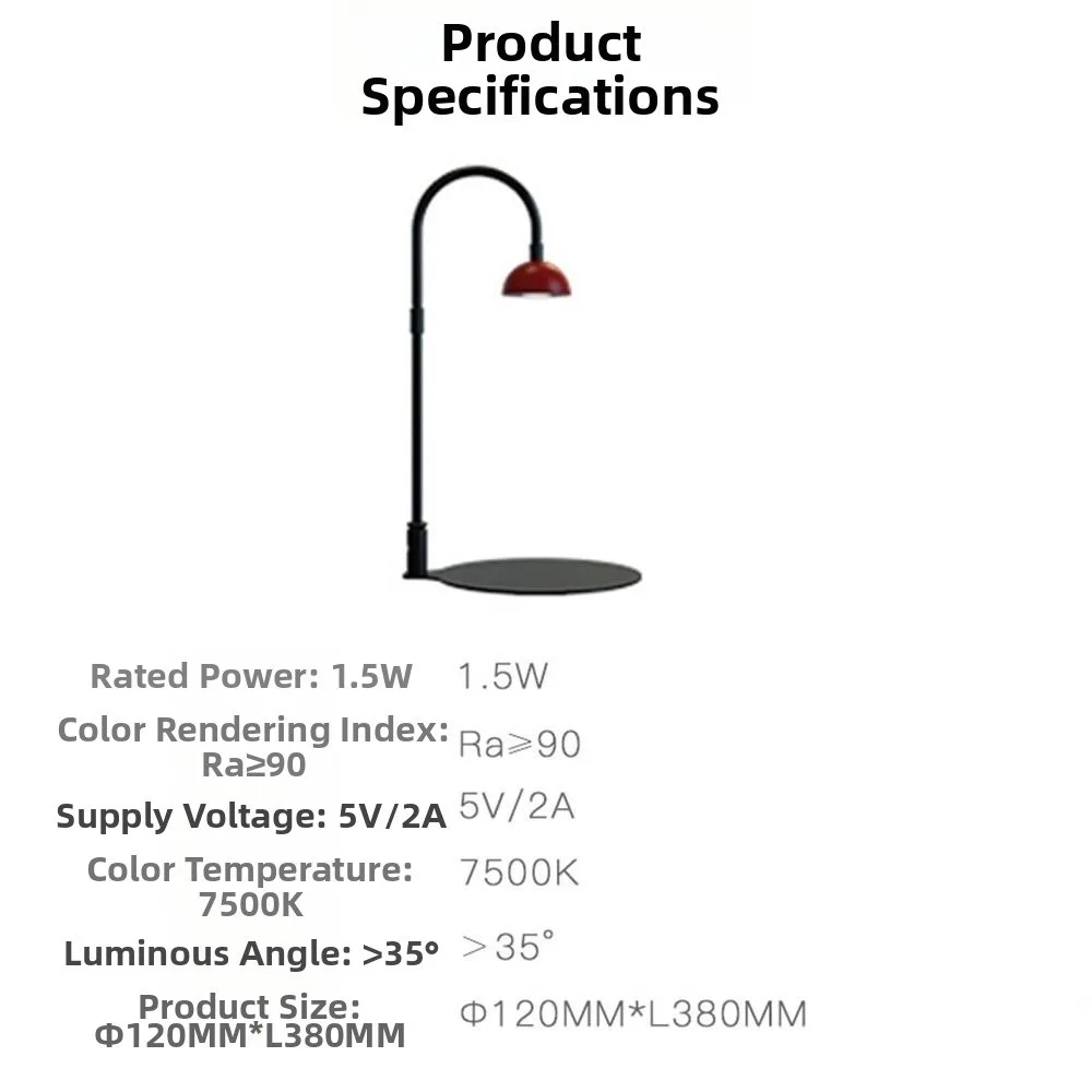 

Aluminum Alloy Plant LED Table Lamp Height Adjustable Brighting Plant Growth Lamp Professional Plant Grow Lights