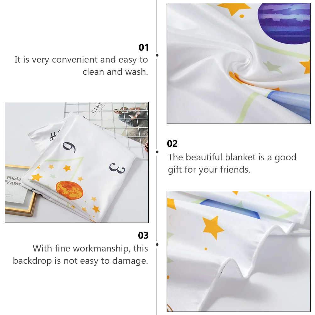 

1 pc Baby Blanket 100X100Cm Soft Flannel Photo Backdrop Monthly Milestone Prop Monthly Blanket Newborn Gift Washable