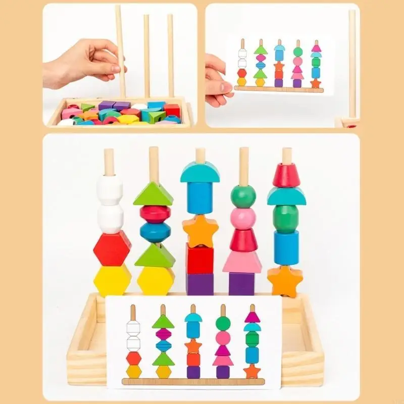 97BC Brinquedo Educacional para Crianças Blocos Cognição Geométrica Bloco Empilhamento Brinquedo