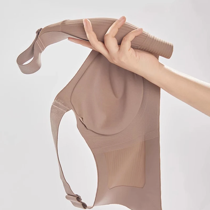 

2pcs Women Large Size Bra Female Soft Support Seamless Underwears Comfortable Gathering No Steel Ring Light Thin Breathable Bras