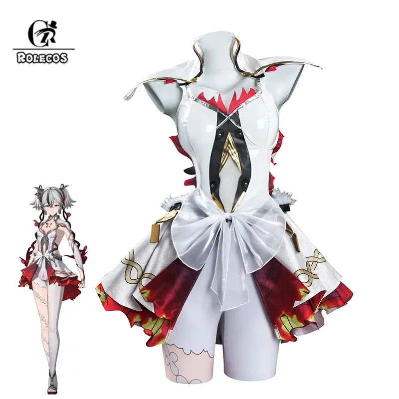 

ROLECOS Wuthering Waves Camellya Cosplay Costume Bloom Bearer of the Black Shores Camellya Dress Women Halloween Party Outfit