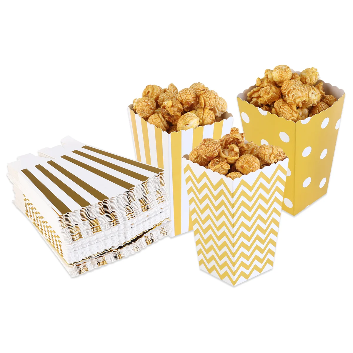 

50 Pcs Dot Candy Container Popcorn Holders Paper Holiday Boxes Party Cartons