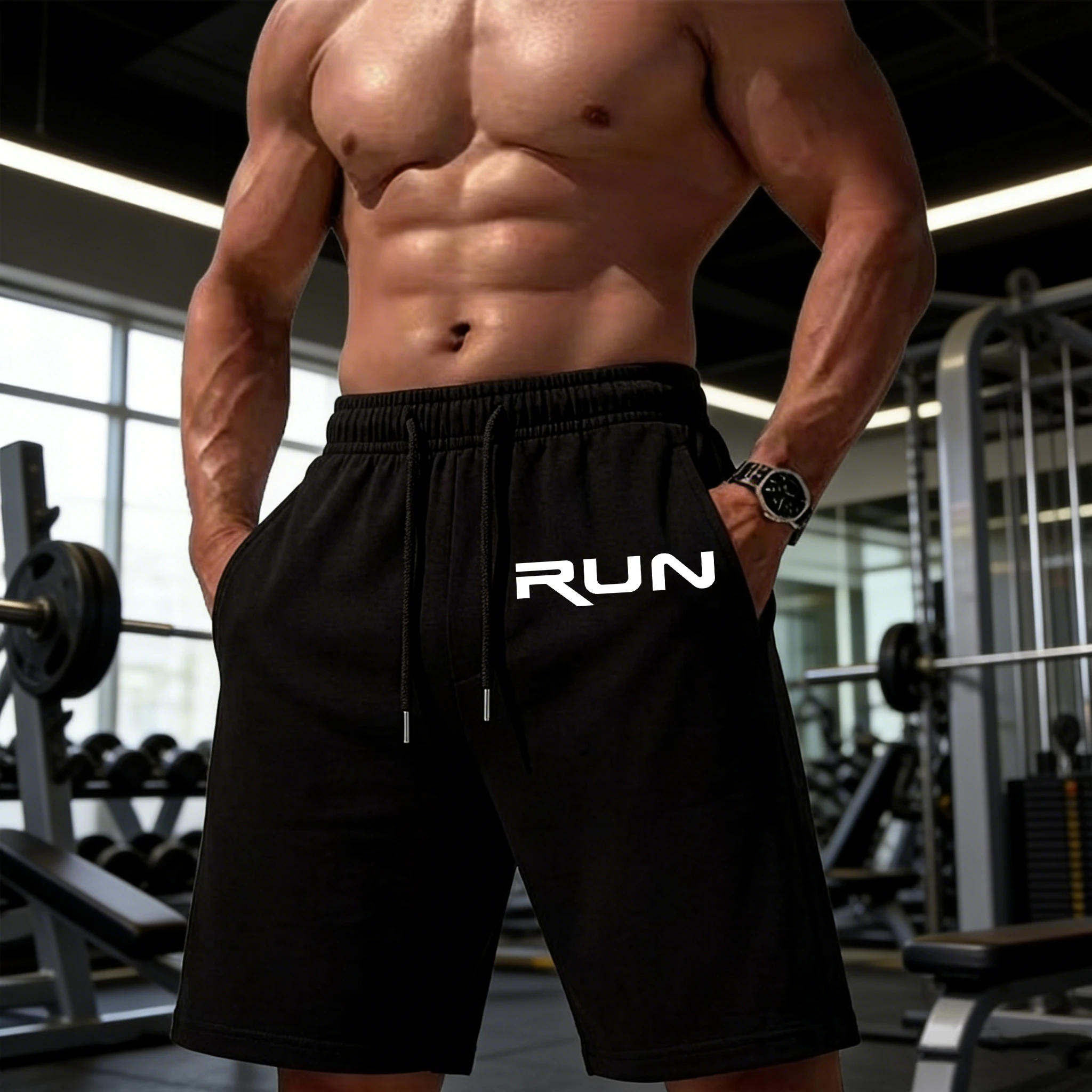 

Креативные летние шорты в стиле хип-хоп с принтом букв для мужчин, простые молодежные спортивные штаны S-2XL, черные удобные плавки