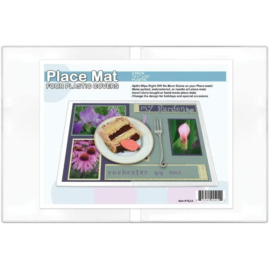 ScrapSMART Place Mat Covers for Kitchen and Dining Tables 40 Pack of Durable Clear Plastic Covers 13.25 x 20 Size Ideal for Pro