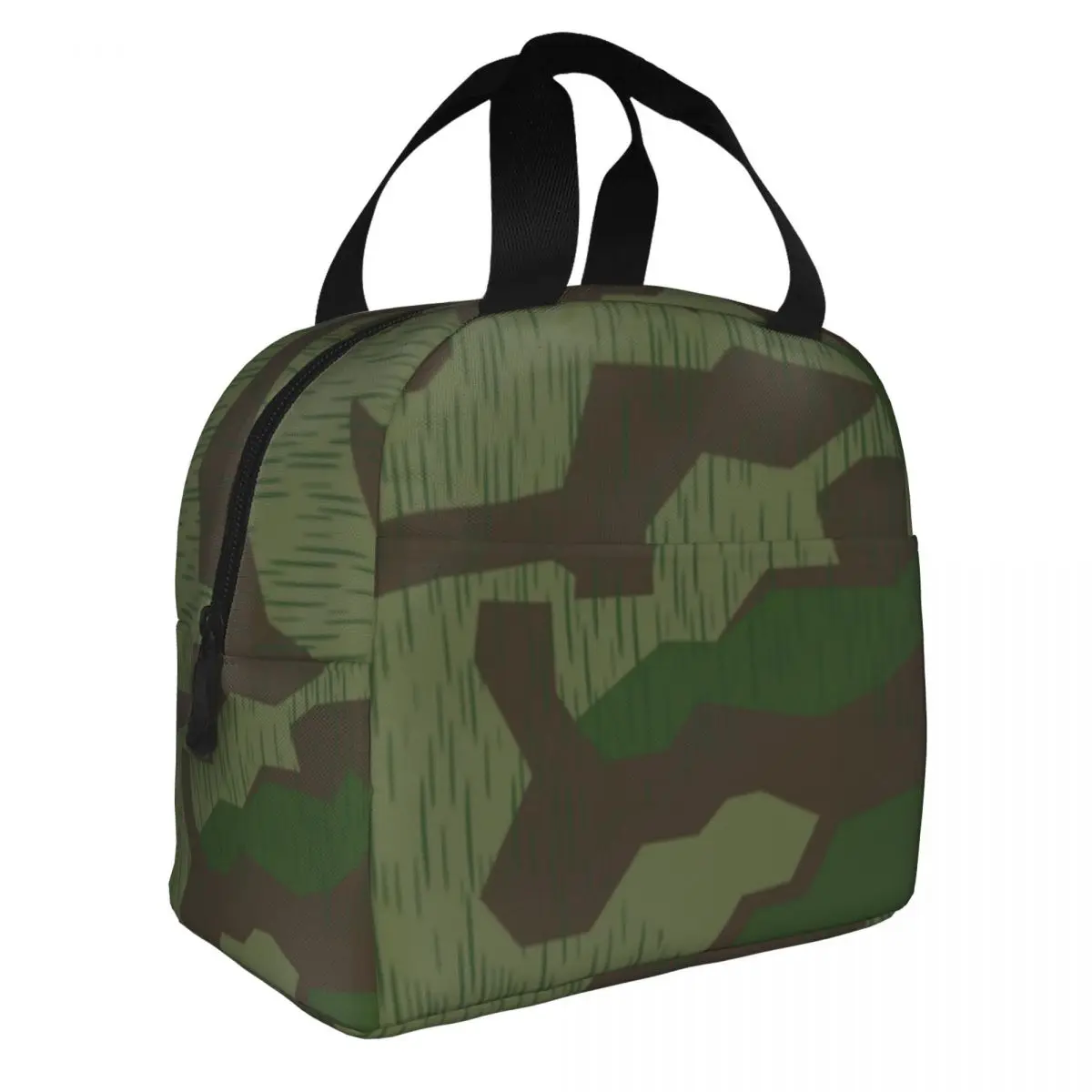 German Camoflage Insulated Lunch Bag for Women Resuable Camo Cooler Thermal Bento Box Office Picnic Travel