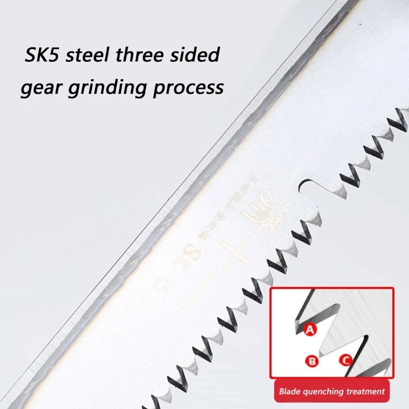   Japanese Pull Hacksaw,Double Edged Hand Hacksaw SK5 Blade Folding Japanese Handsaw Woodworking Tool for Versatiles Cut