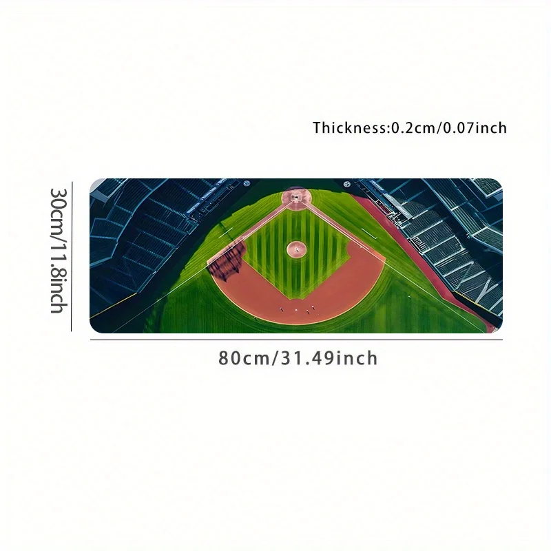 لوحة ماوس ألعاب ملعب البيسبول الممتدة - عرض جوي 89.92 × 39.88 سم لوسادة مكتب ملعب البيسبول مع قاعدة مضادة للانزلاق - #5