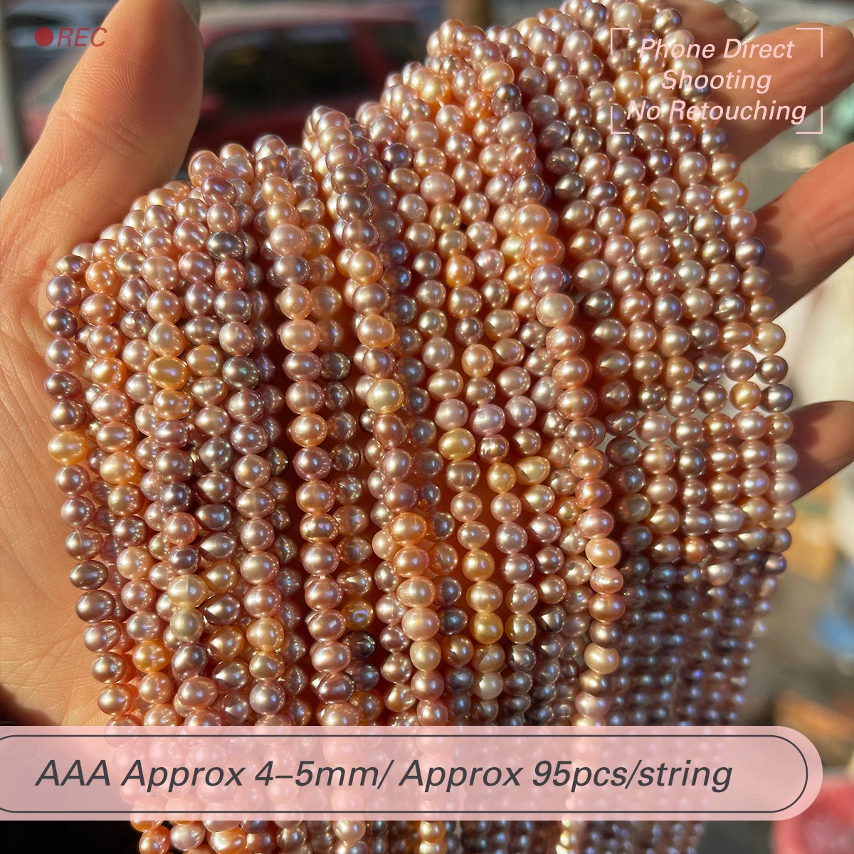 

4-5mm AAA Natural Freshwater Pearl Candy Color Loose Round Beads High Quality Charms for DIY Necklace Jewelry Making Accessories