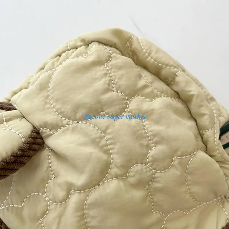 090B قبعة صغيرة دافئة لطيف الدب آذان مبطن بونيه قبعات الطيار الناعمة للبنين والبنات #1