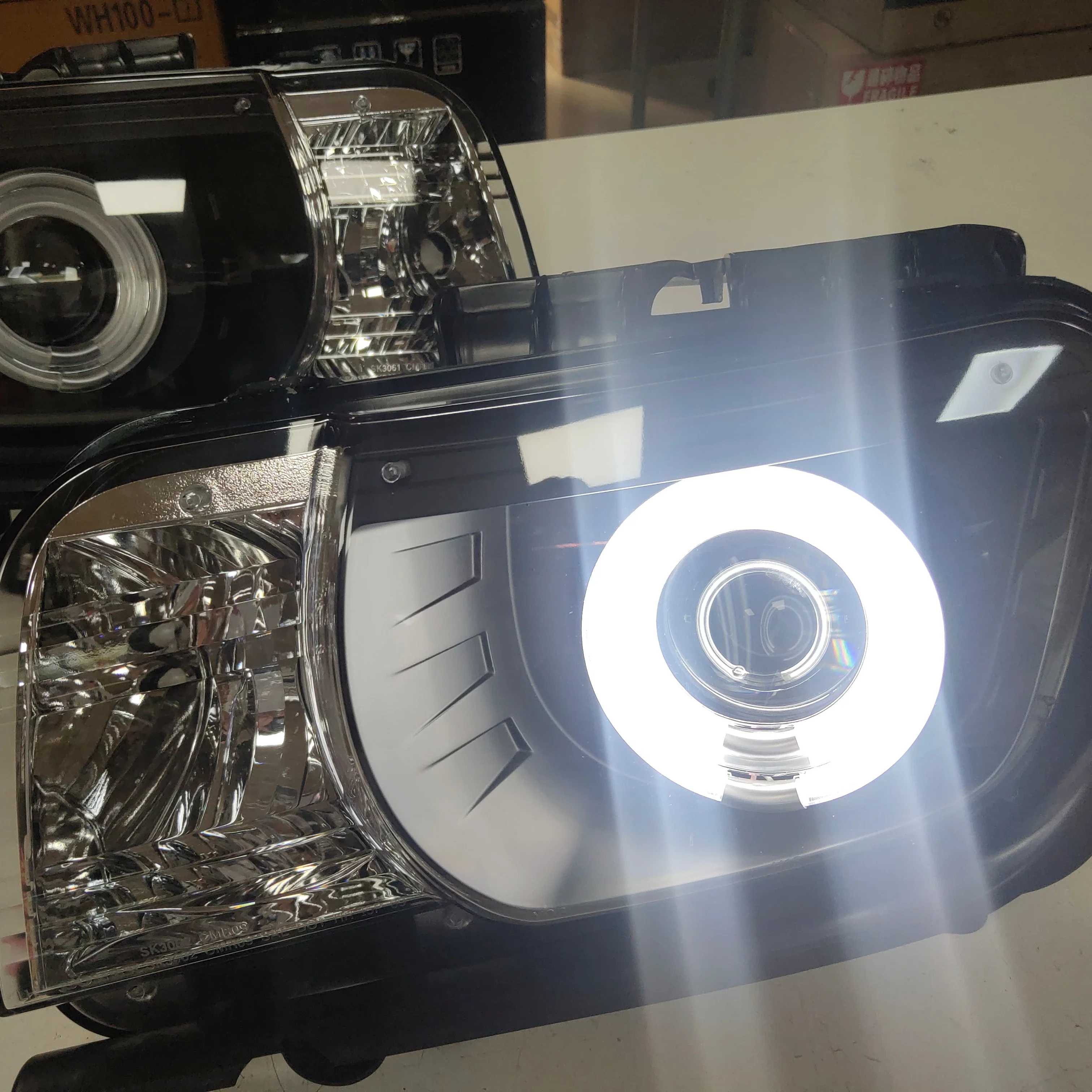 AIROW Head Lamp  Black Housing 2009-2015  Year SN for CHEVROLET Camaro