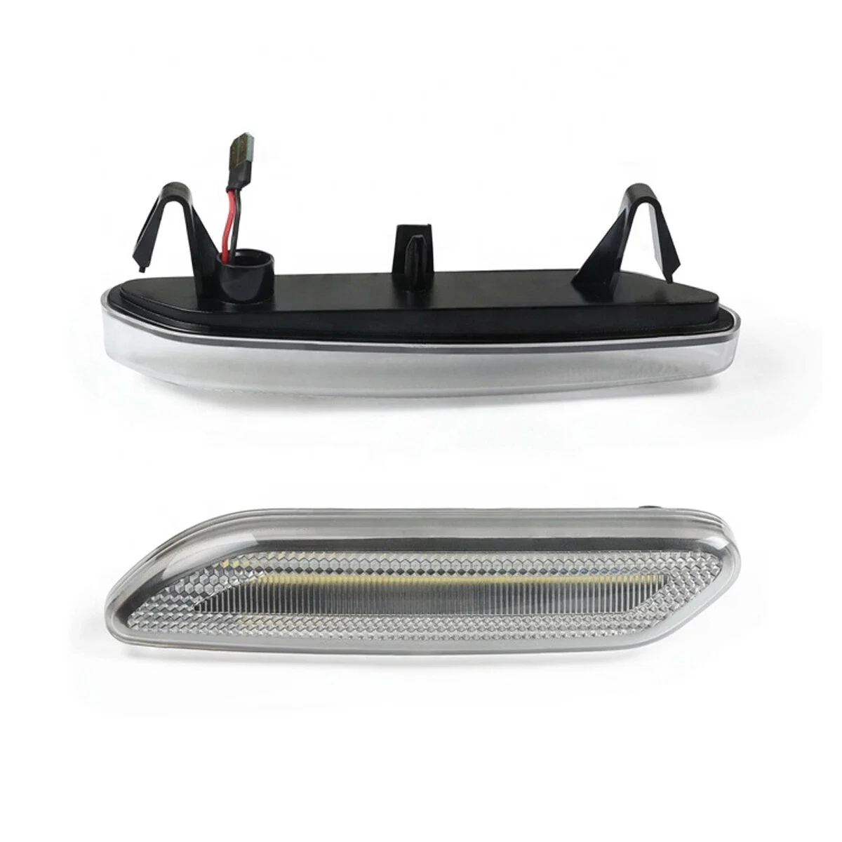 2 قطعة 63139802570/63139802569 12 فولت واضح عدسة الجانب مؤشر مكرر ضوء العنبر السيارات ل ميني كونتري مان R60 بيسمان R61