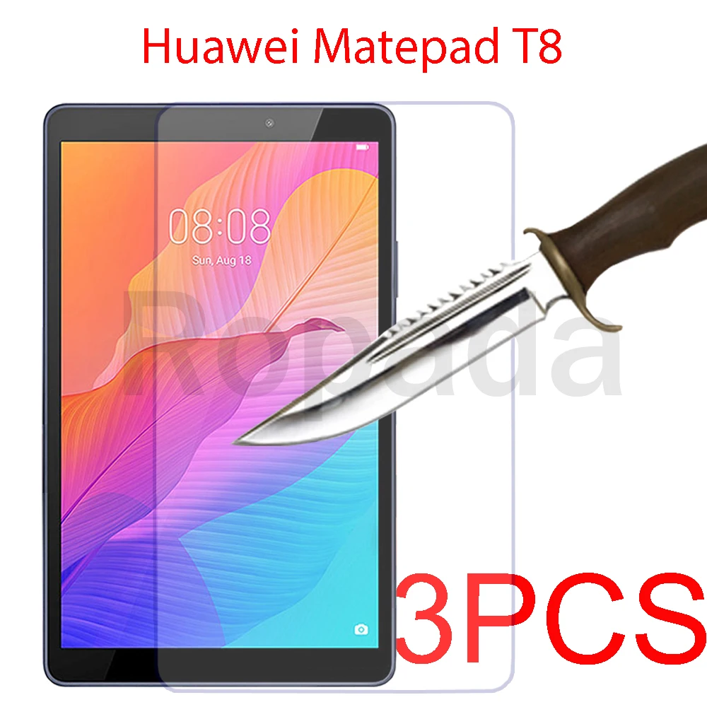 

3PCS Glass screen protector for Huawei matepad T8 T 8 8.0 2020 version tablet protective film 9H hardness anti-dust