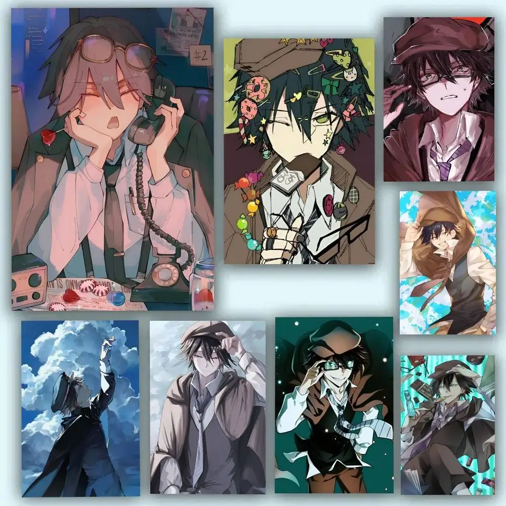 Anime B-Bungo S-Stray Dog Edogawa Ranpo Posters Self Adhesive Waterproof Ideal For Living Room Bedroom Bar Decoration
