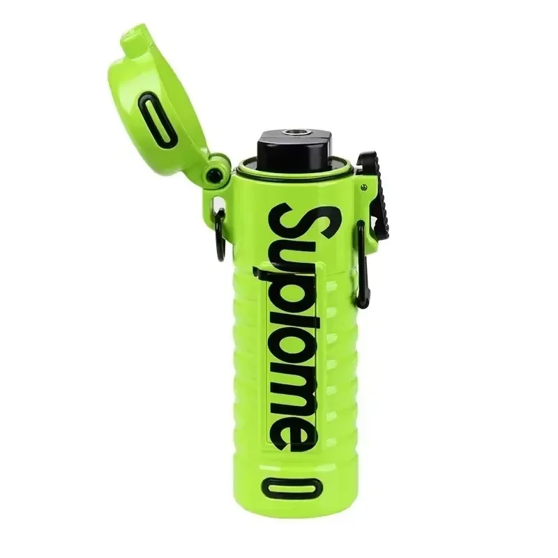 Allume-cigare 2026 le plus récent, coupe-vent, flamme nue, avec chaîne pour le camping, accessoires pour fumeurs