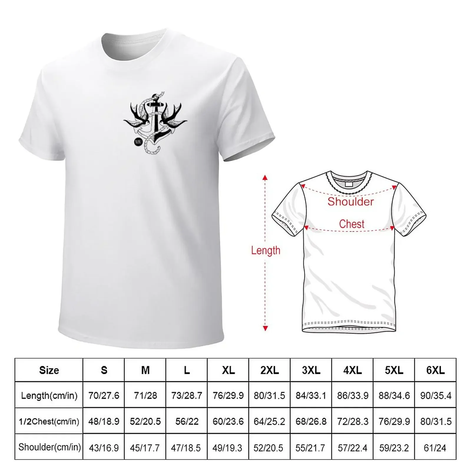 ANCHOR T-Shirt oversizeds sweat Men's cotton t-shirt