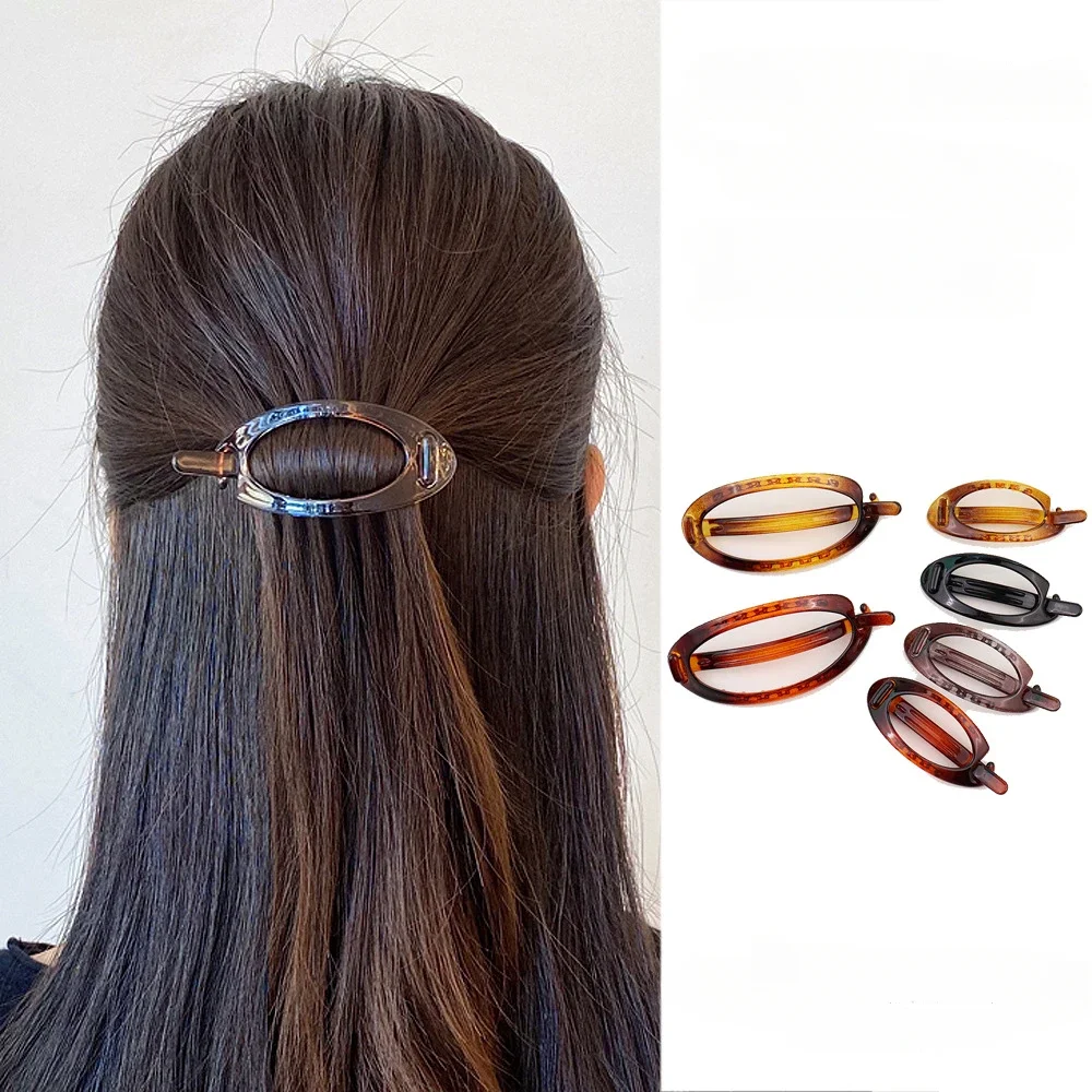 Elegancka francuska owalna spinka do włosów Kucyk Fix Artefakt Vintage Spinka do włosów Kobiety Tylna głowa Matowa spinka do włosów Stylizacja włosów Chwyć klips z pazurem