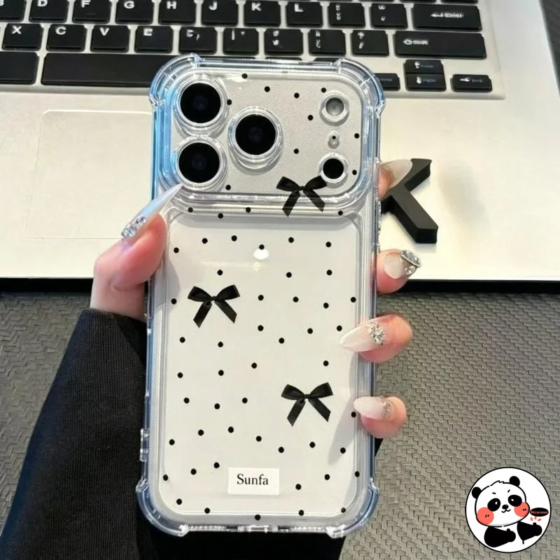Polka Dot Ribbon Bow Clear Case For Samsung Galaxy J8 J7 J6 J5 J3 J4 J2 Pro Core Prime A9 A8S A8 A7 A6 Plus A6S A5 A3 Cover view 4