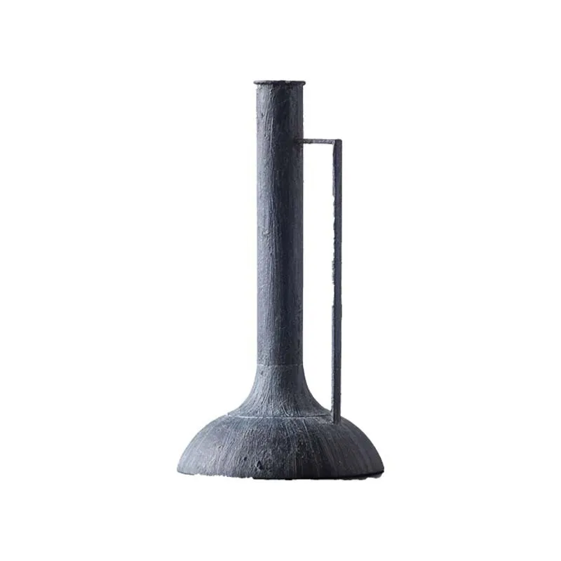 

Nordic simple living room vase ornament retro old wrought iron flower arrangement blue metal handicraft creative decoration