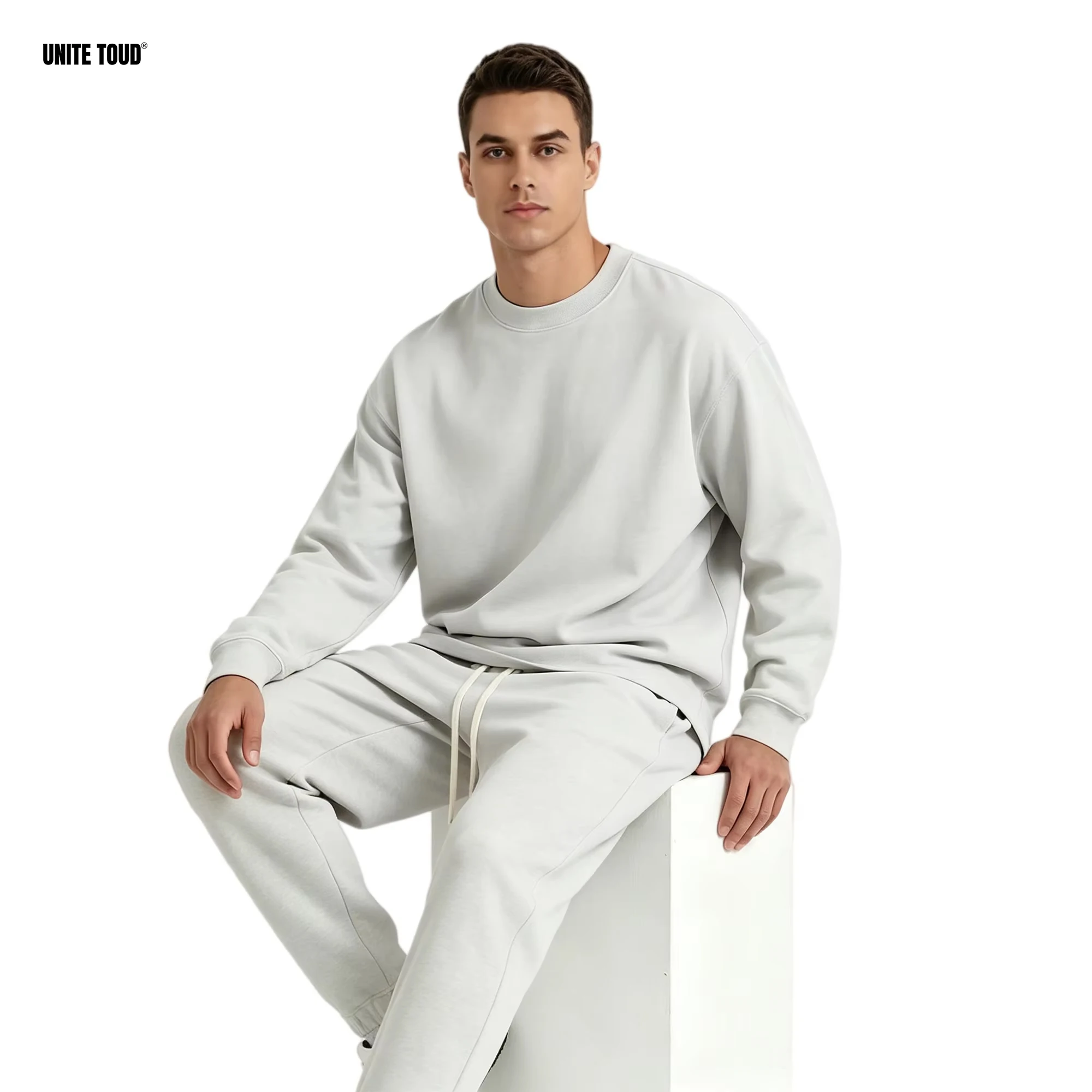 Oversized Crewneck Fleece - Moletom Masculino UNITE TOUD com Gola
