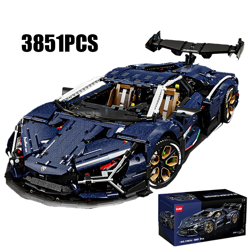 

3851PCS 1:8 Technical Sport Super Car Model Building Blocks Mechanical Speed Racing Vehicle Construction Bricks Toys Gift
