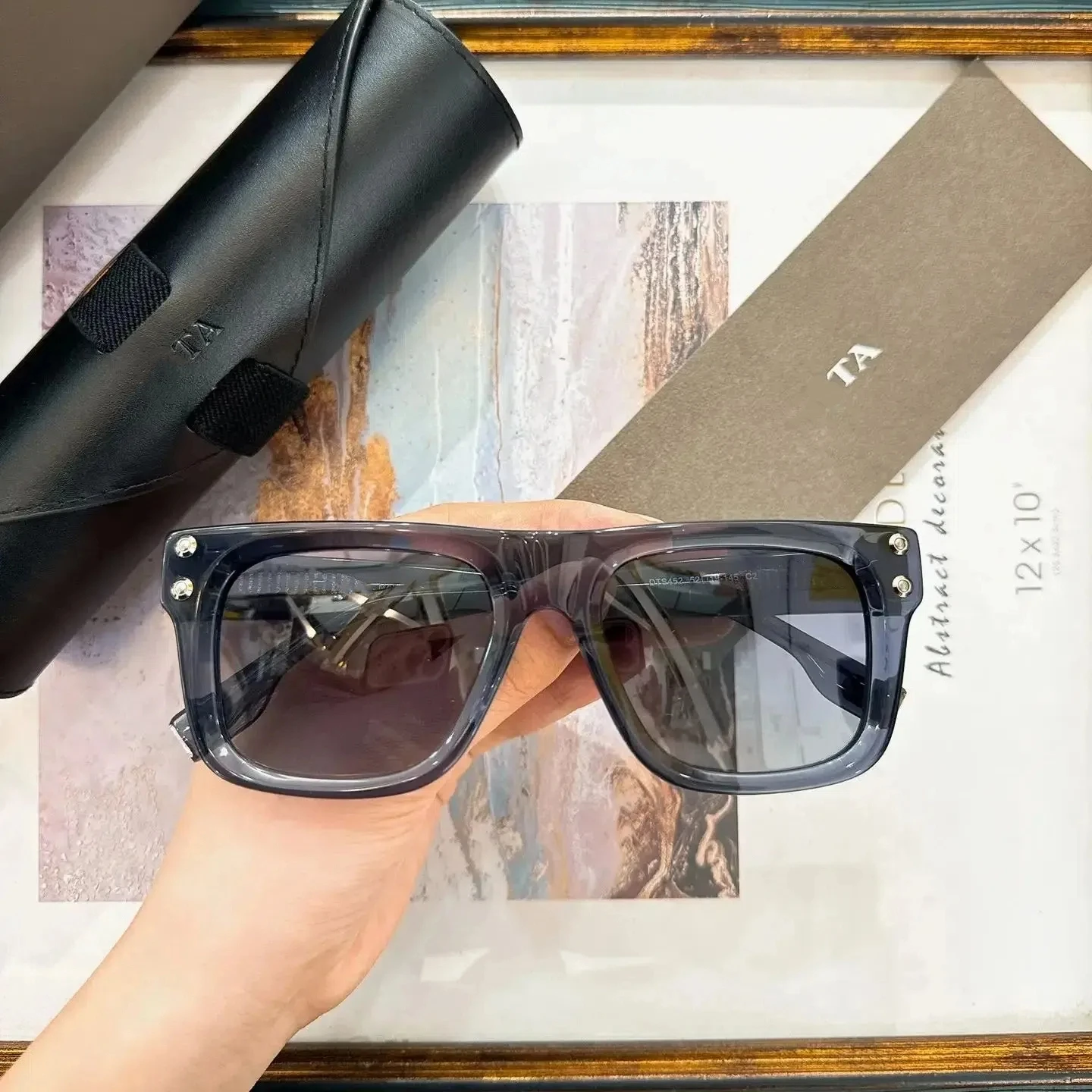 

Authentic For DIYTA DT DTS452 Dark Gray Acetate Frame Men Women Sun Glasses Popular Top Quality Male Couple Eyewear With Box