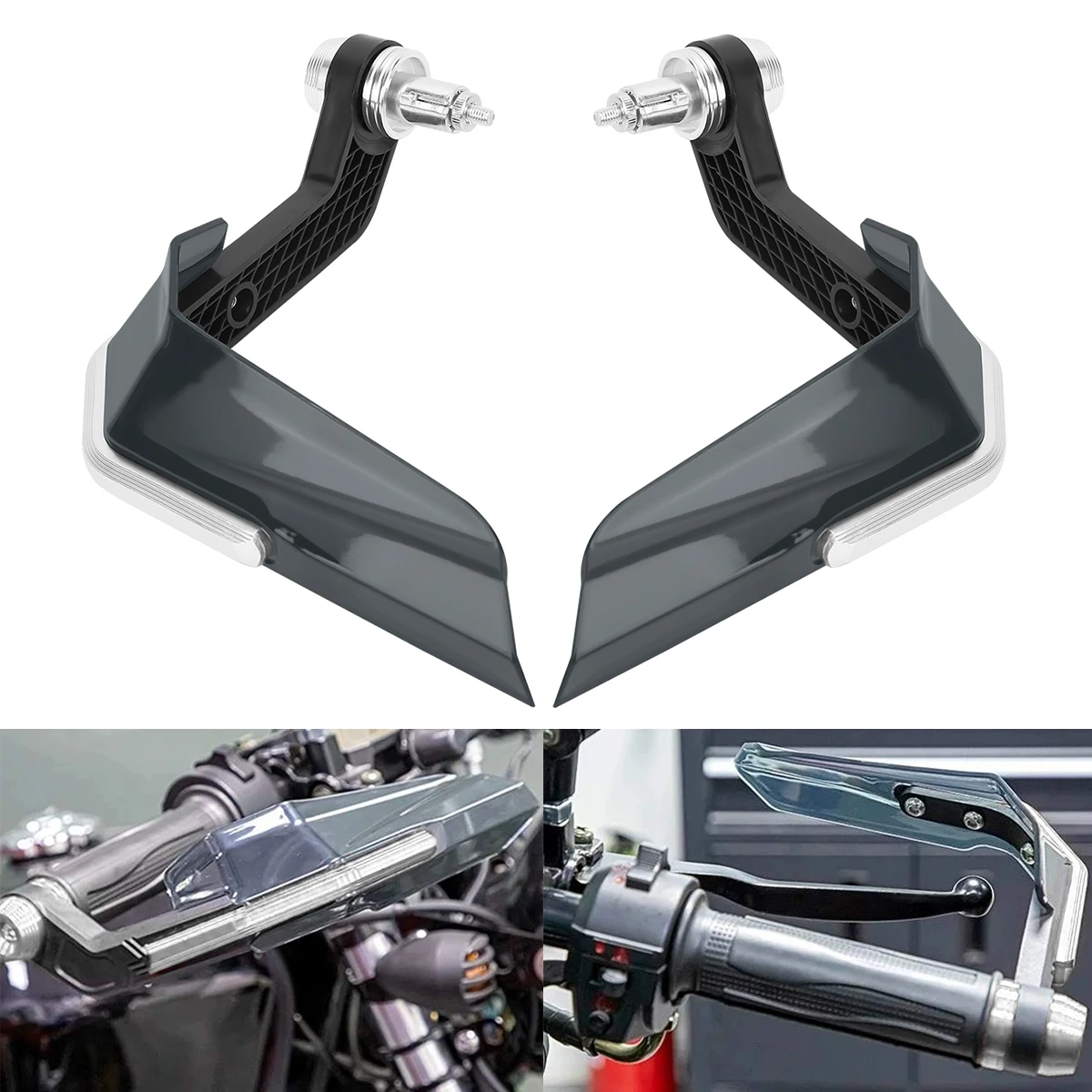 

Windproof Hand Guard CNC Aluminum Alloy Handlebar Protector For Motorcycle Scooter Mountain E-Bike Brake Lever Guard